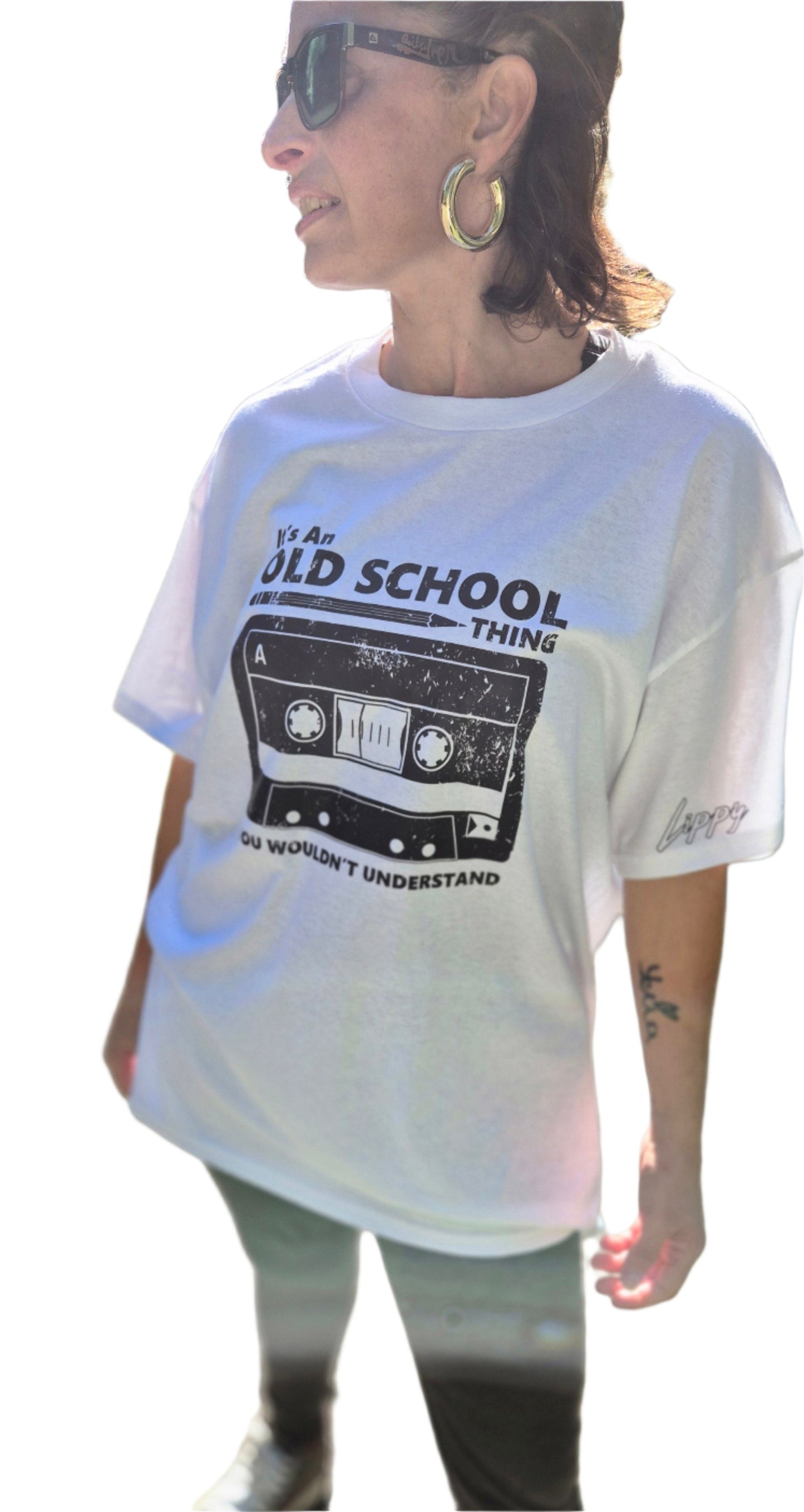 'It's an Old School Thing' Adults Acidwash Oversize T-Shirt