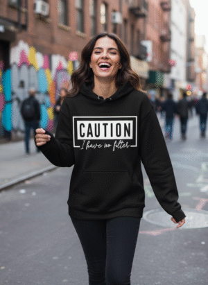 "Caution I have no filter" Hoodie