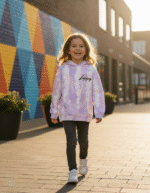 Reloved Tie dye Hoodie - Kids - Purple/White