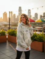 Reloved Tied dye Hoodie - Green/Purple